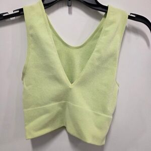 Together Light Green V-Neck Crop Top